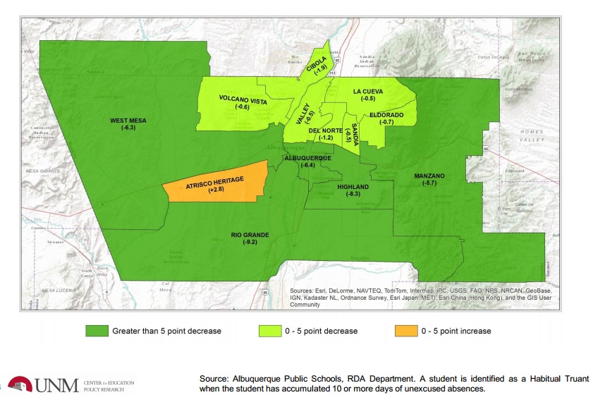 Change in habitual truancy, 2010-2011 to 2011-2012