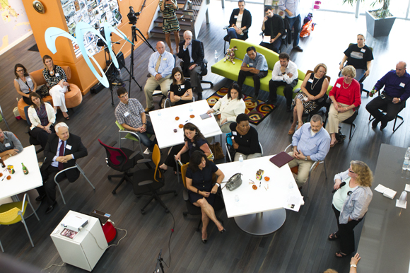 A crowd discusses talent strategies in Tampa, FL